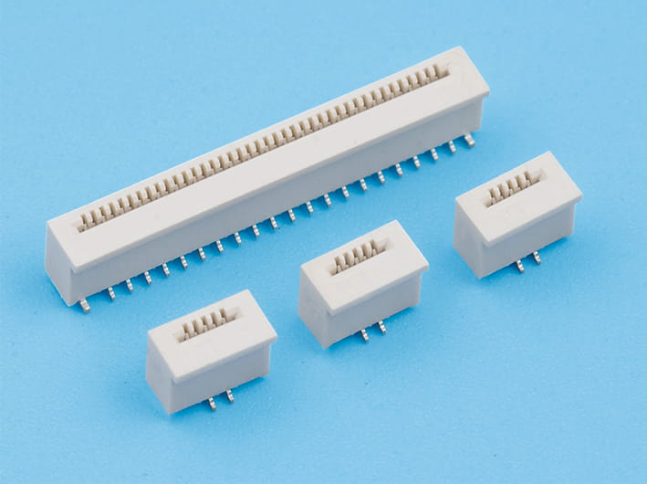 0.5mm pitch 4.0mm height fpc flat cable connector kit, non-zif s/t reversed pointer, white, for pcb circuit board flexible connection