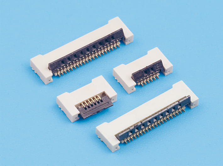 0.5mm pitch 1.5mm height back flip fpc flat connectors, zif slide type, flexible printed circuit cable connectors, horizontal contact