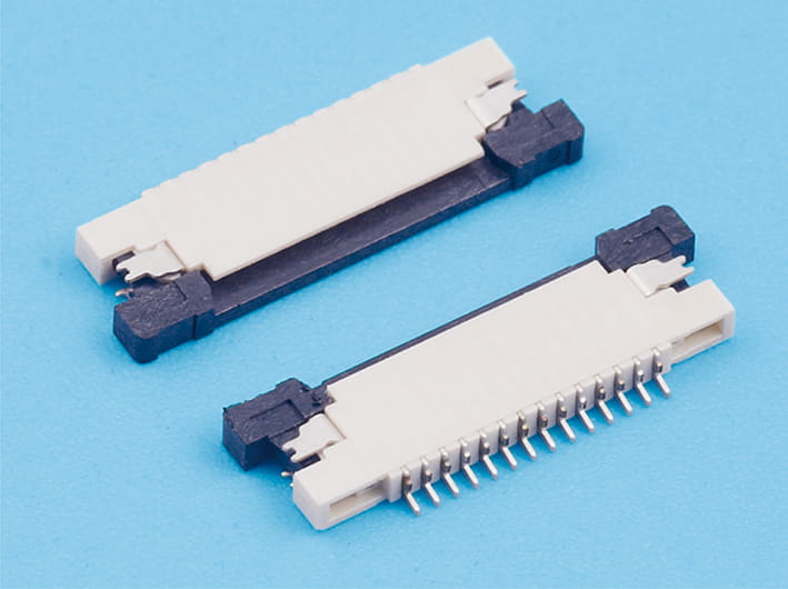 0.62mm pitch 1.2mm height flexible printed circuit fpc flat connector, zif r/a upper contact, surface mount, high-density interconnect