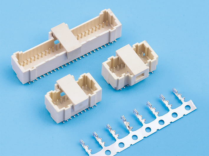 1.0mm pitch horizontal smt wtb board-to-board connector strip, pcb mount, multi-pin, interlocking design, durable housing