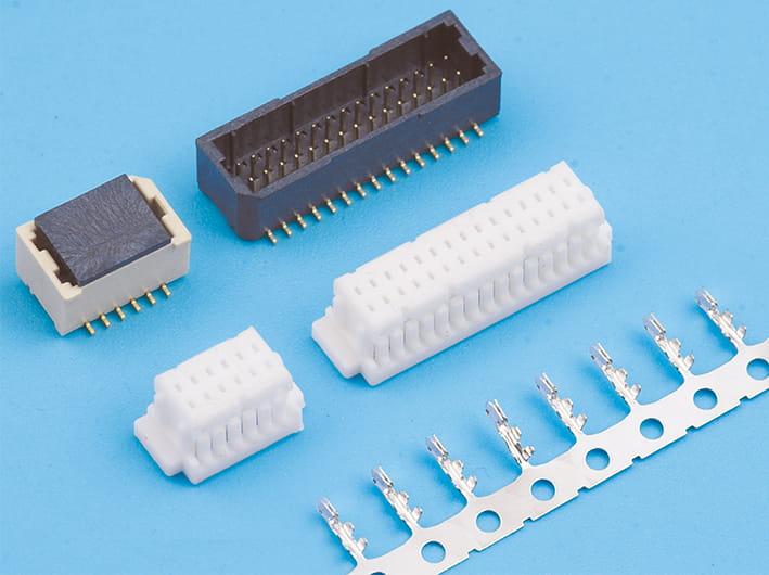 1.0mm pitch wire-to-board strip connector kit, surface mount, multiple pins, durable, compact, high precision, electronic component, pcb assembly