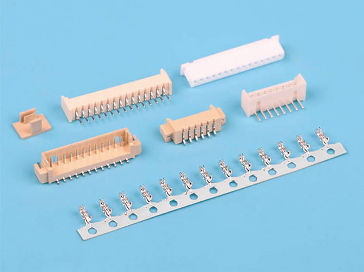 1.25mm pitch wire-to-board strip connectors kit, right-angle smt, electronics prototyping set