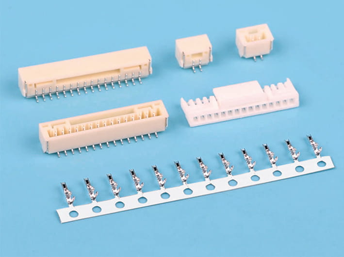 1.25mm pitch pcb Wire-to-board strip connector kit, wire-to-board interface, vertical/smt mount, multi-pin, electronic component, durable housing