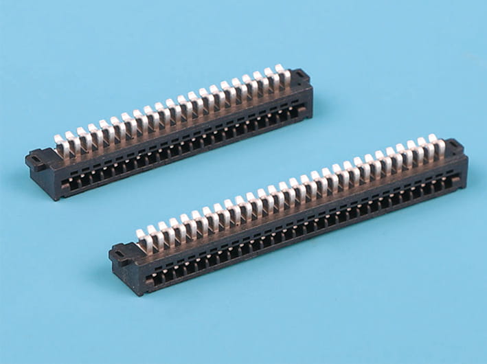 1.25mm pitch smt card edge type fpc flat connector, high-density flexible printed circuit connector, surface mount, durable locking feature