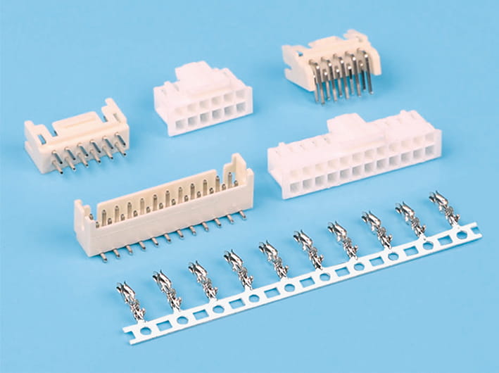 2.0mm pitch wire-to-board strip connector kit, pcb mount, locking mechanism, for circuit board signal transmission