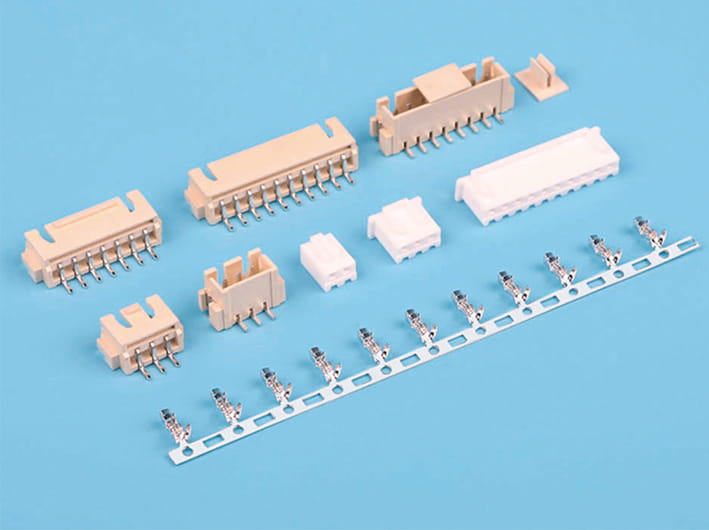 2.5mm pitch wire-to-board connector, pcb mount, multiple pin configurations, interlocking design, for circuit board connections