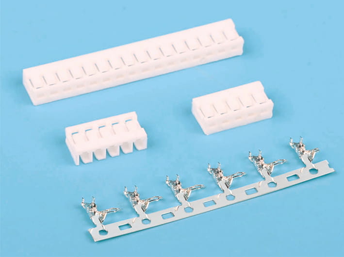 2.5mm pitch wire-to-board strip connector, pcb mount, multi-circuit power connector, durable, for electronic applications