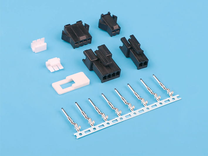 2.5mm pitch wire-to-board strip connector kit, durable interface, multi-pin arrangement, black, electronics diy, easy assembly